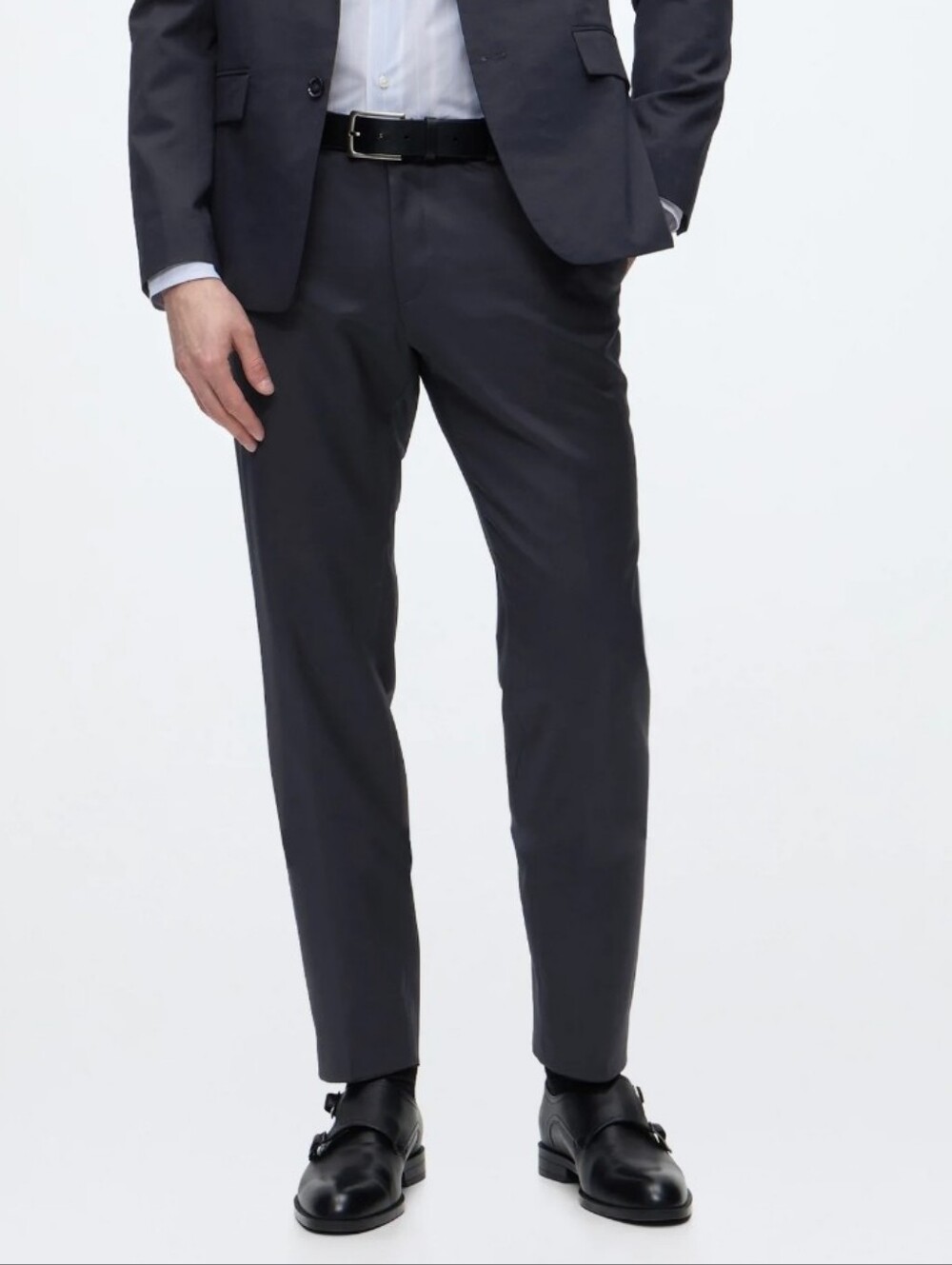 Hugo BOSS Vintage Virgin Wool Black Pleated Dress Pants 33x30